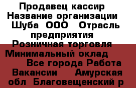 Продавец-кассир › Название организации ­ Шуба, ООО › Отрасль предприятия ­ Розничная торговля › Минимальный оклад ­ 15 000 - Все города Работа » Вакансии   . Амурская обл.,Благовещенский р-н